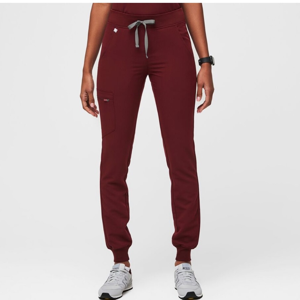Figs Zamora Scrub Pants - Burgundy